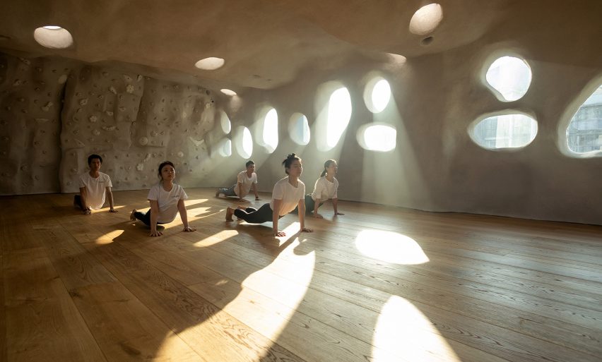 T.T. Pilates studio in Xiamen features cave-like interiors