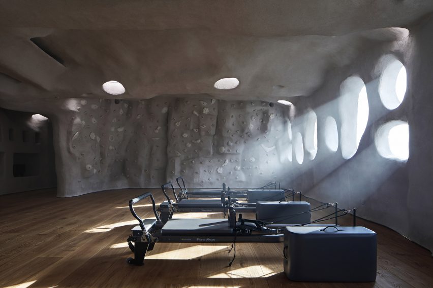T.T. Pilates studio in Xiamen features cave-like interiors