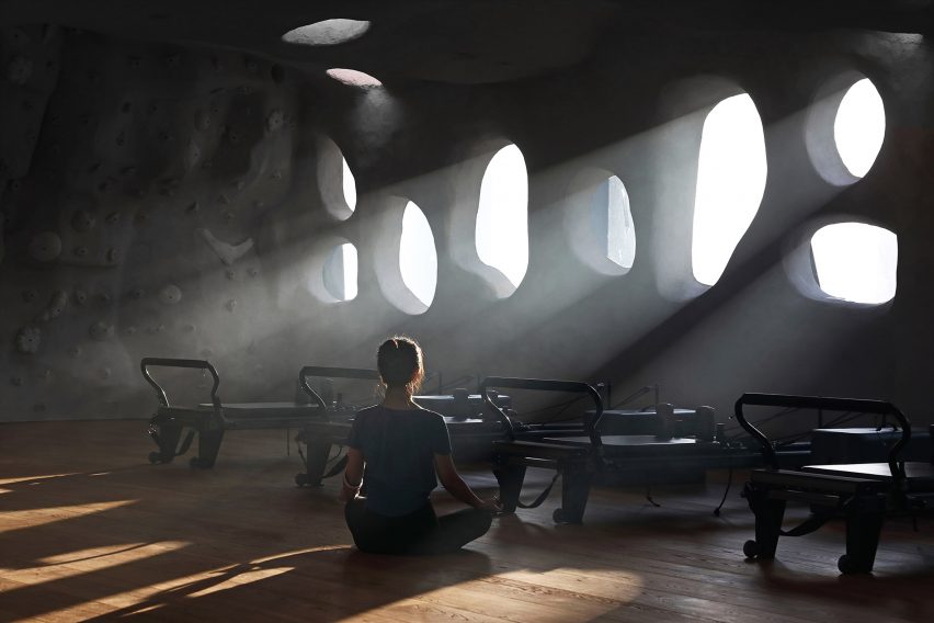 T.T. Pilates studio in Xiamen features cave-like interiors