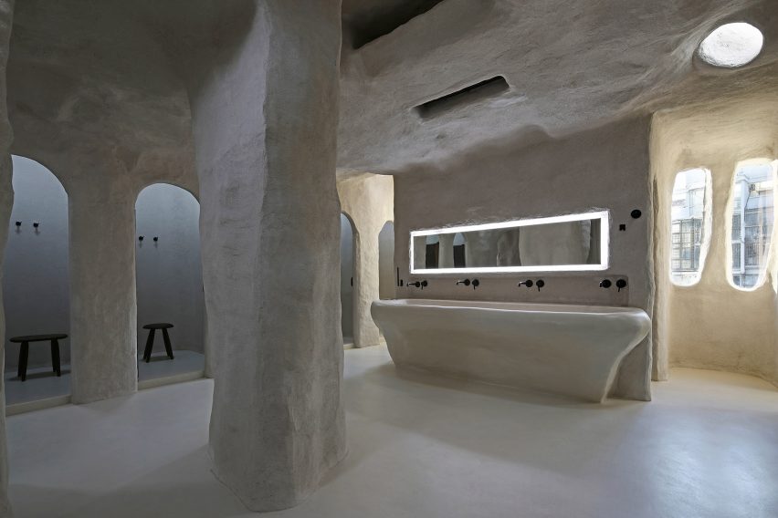 T.T. Pilates studio in Xiamen features cave-like interiors