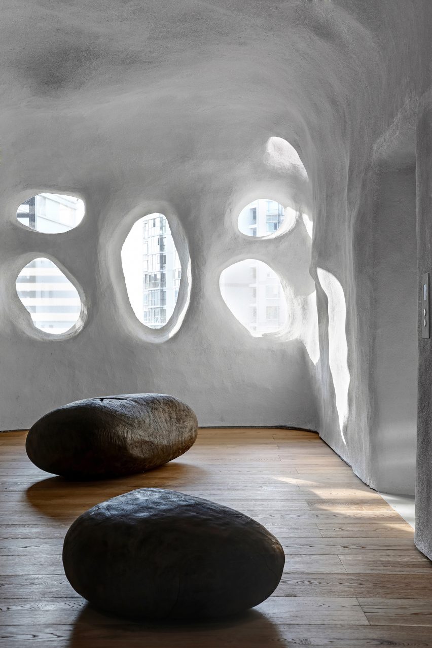T.T. Pilates studio in Xiamen features cave-like interiors