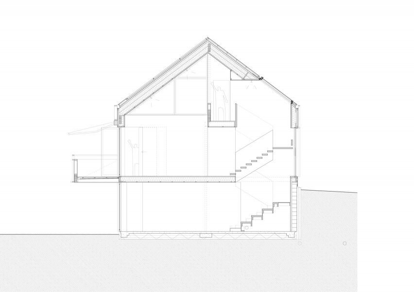 Section, Villa Timmerman by Andreas Lyckefors and Josefine Wikholm