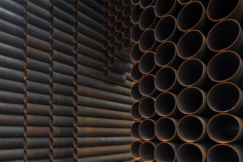 Waterline Monument is a steel monument by Gijs Van Vaerenbergh