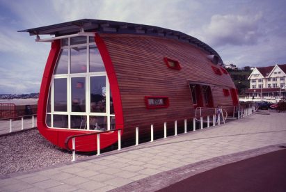 Cafe on Jersey waterfront
