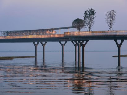 Bridge with Y-shaped columns
