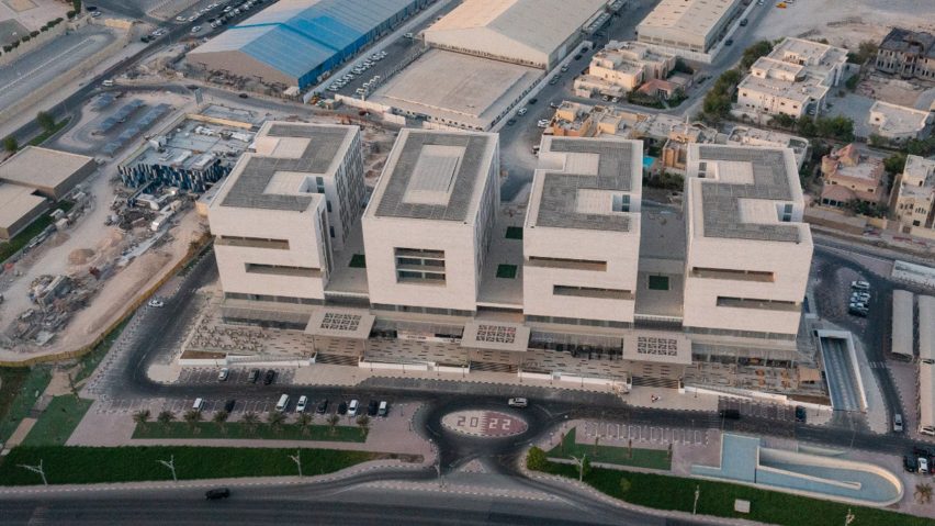 2022-shaped building in Qatar