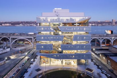 Diller Scofidio + Renfro Kravis Hall at night