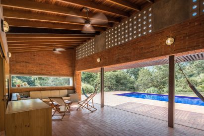 House in La Sila by PLan:b colombian brick remote residence interior shot