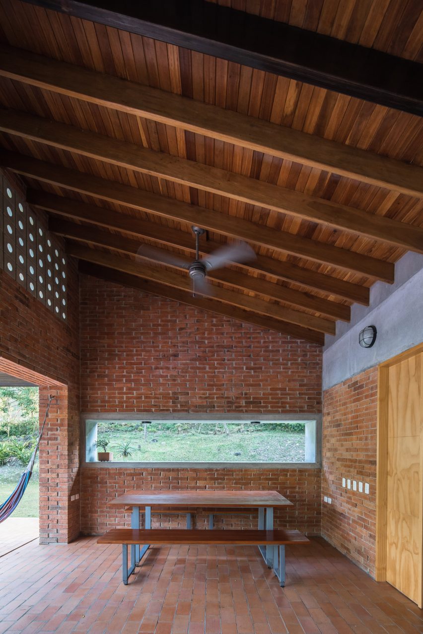 House in La Sila by PLan:b colombian brick remote residence patio shot