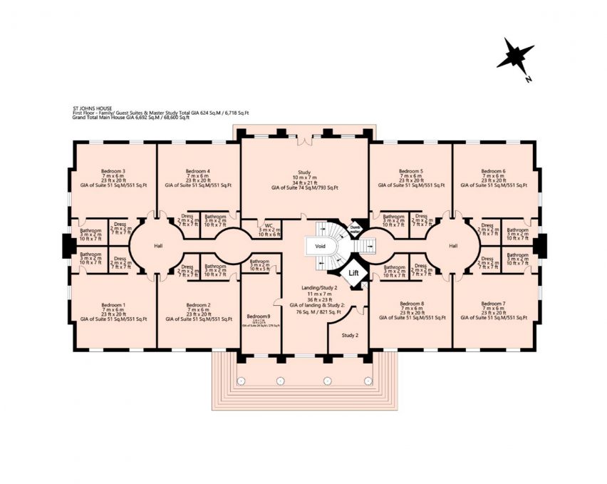 St John's House by Robert Adam plans