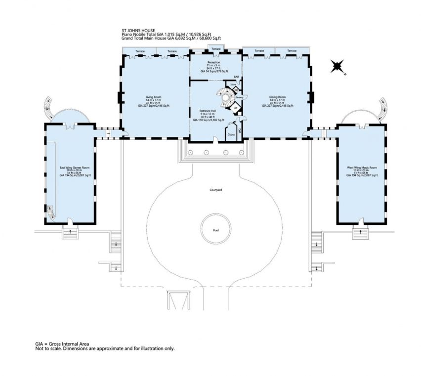 St John's House by Robert Adam plans