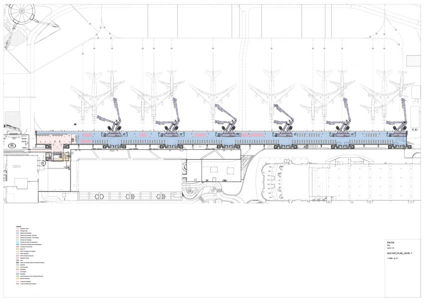 Floor plan of Aile Est airport by RSHP