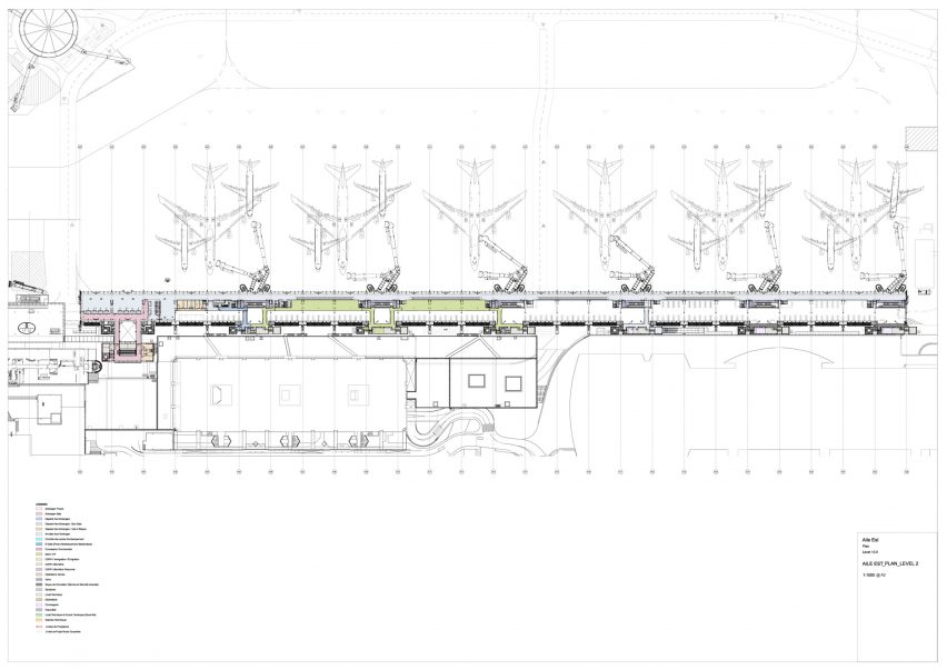 Floor plan of Aile Est airport by RSHP