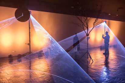 Light creates walls at Fiat Lux.3 Architectures of Light