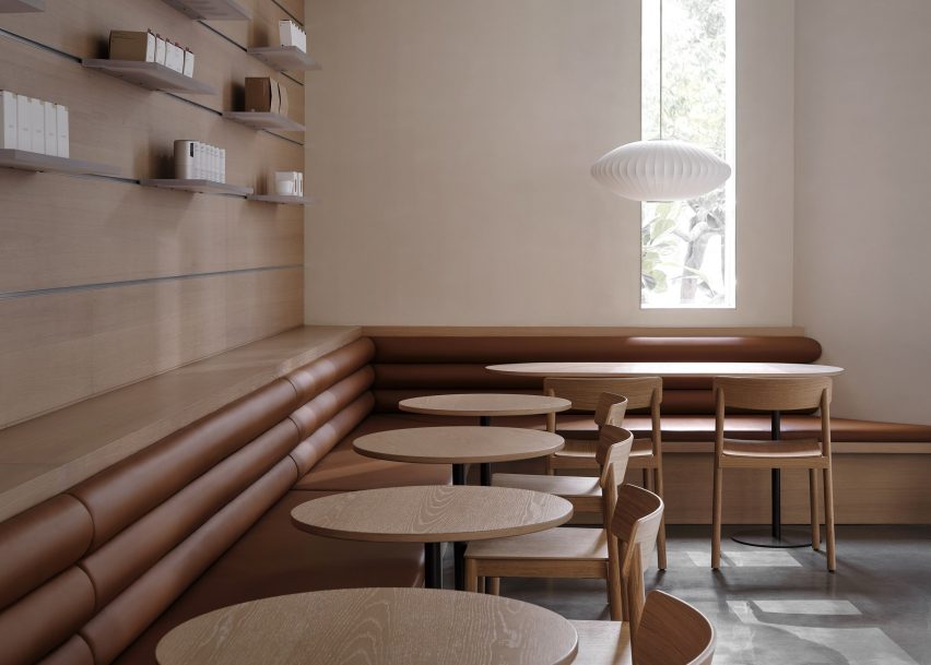 Interiors of Basao Tea store in Xiamen, China designed by Norm Architects