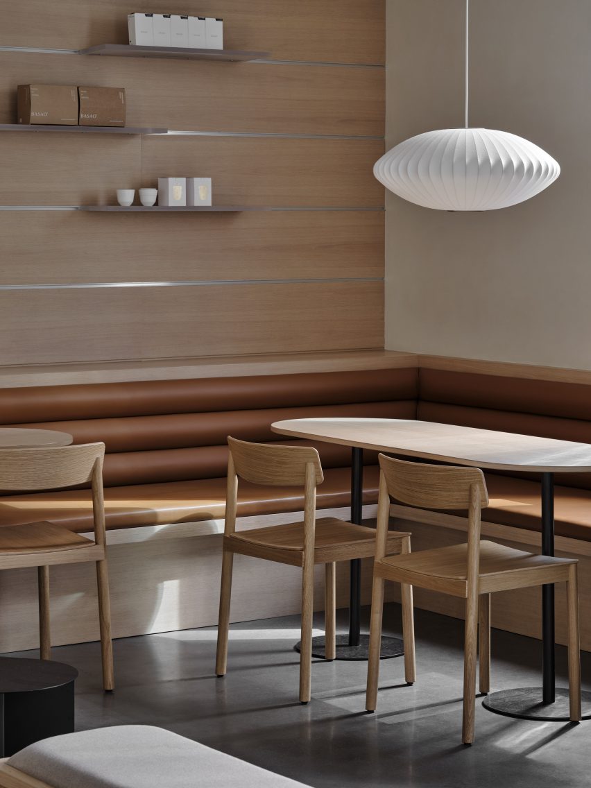 Interiors of Basao Tea store in Xiamen, China designed by Norm Architects