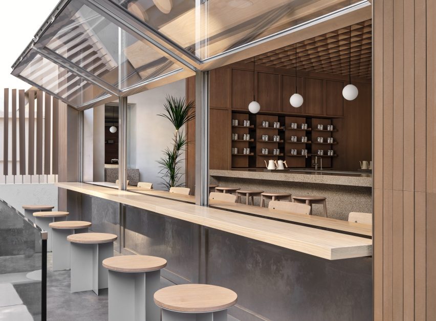 Exterior of Basao Tea store in Xiamen, China designed by Norm Architects