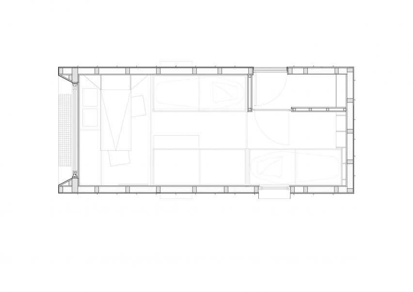 Interior plan of Bivacco Brédy by BCW Collective