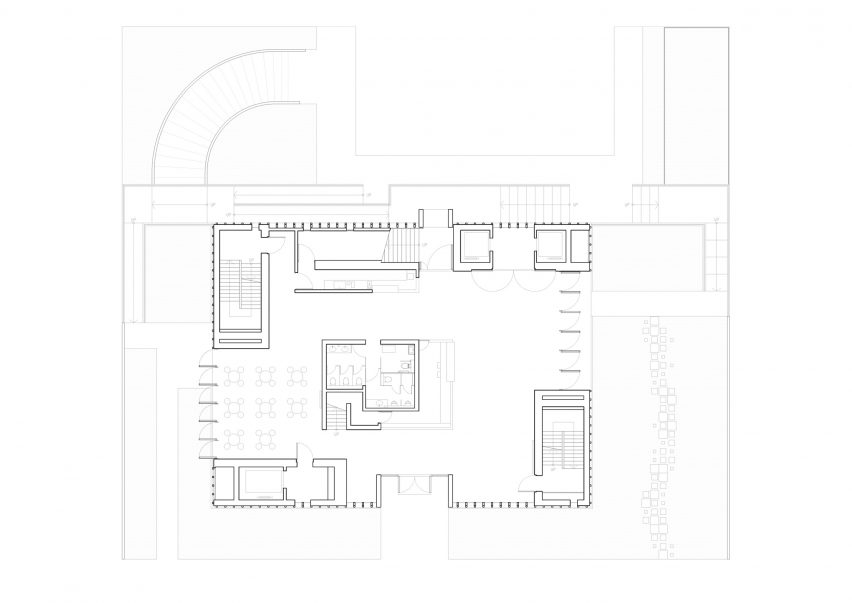 First floor plan of Tamkang Church by Behet Bondzio Lin Architekten