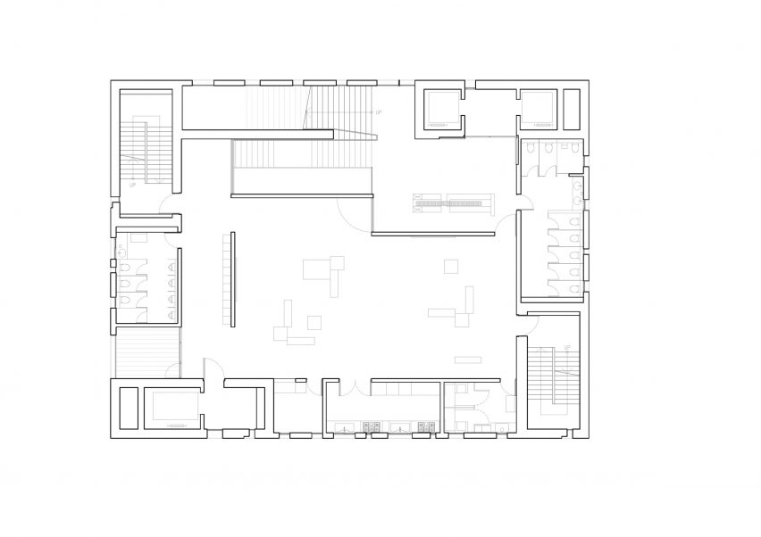 Second floor plan of Tamkang Church by Behet Bondzio Lin Architekten
