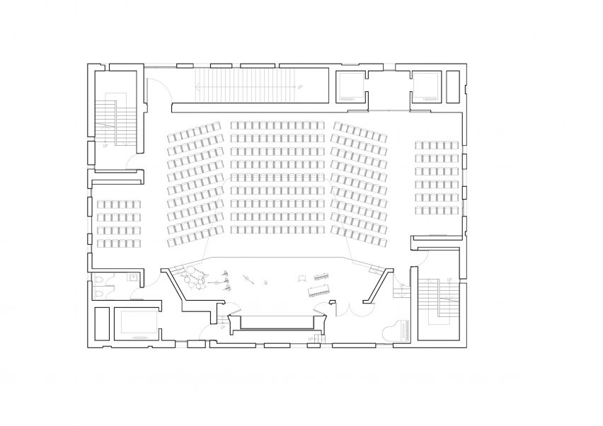 Third floor plan of Tamkang Church by Behet Bondzio Lin Architekten