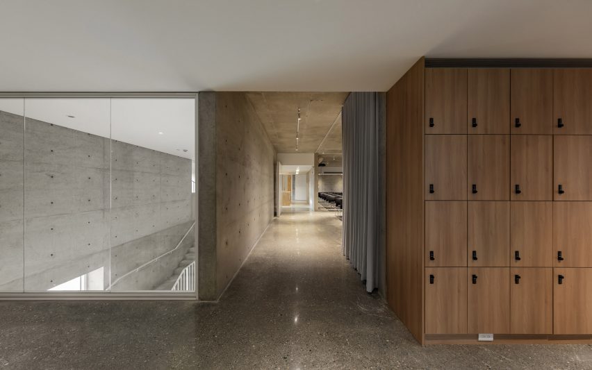 Tamkang Church is a vertical concrete church that was designed by Behet Bondzio Lin Architekten