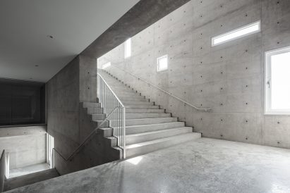 The church has concrete interiors 