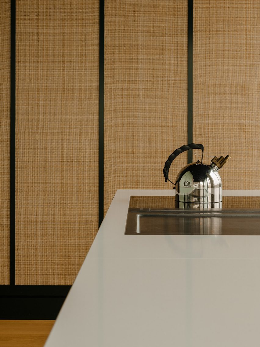 Kitchen inside Berlin apartment designed by Gisbert Poppler