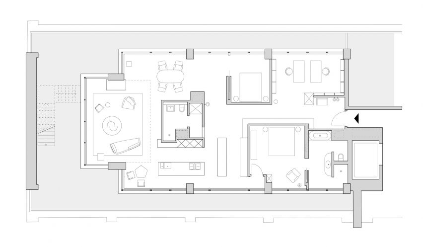 Berlin apartment designed by Gisbert Poppler