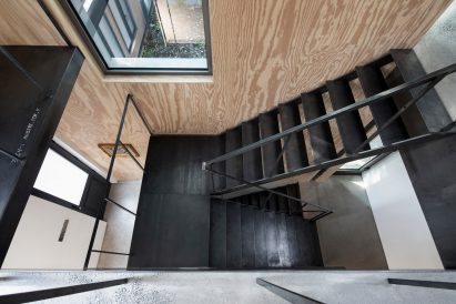Steel staircase