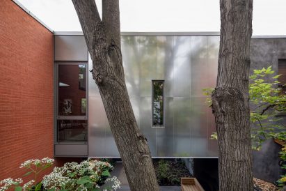 Galvanised metal building