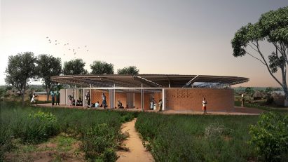 Lightweight roof of Bidi Bidi Music & Arts Centre