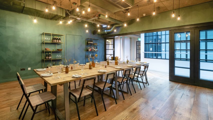 Private dining room in Carousel restaurant by RISE Design Studio