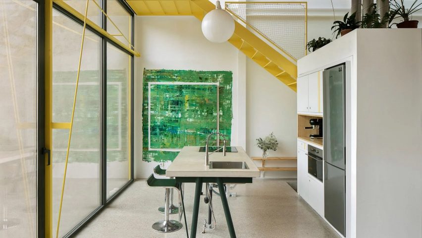 A house with a bright yellow facade features in today’s Dezeen Debate newsletter