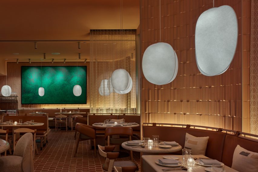 Interiors of New York's Casa Dani restaurant designed by Rockwell Group