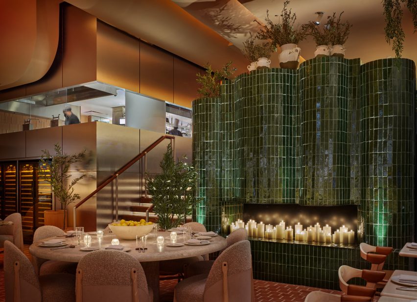 Interiors of New York's Casa Dani restaurant designed by Rockwell Group