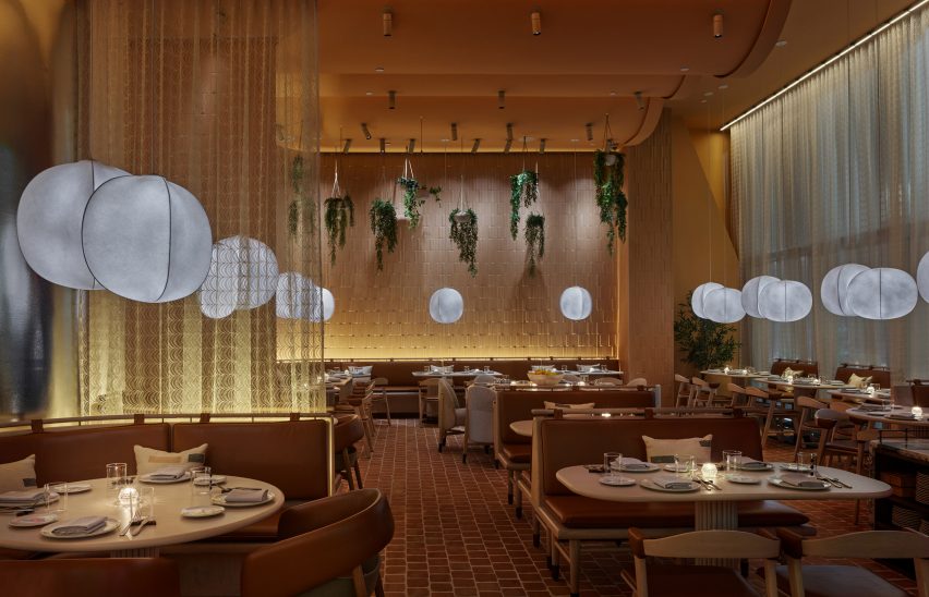 Interiors of New York's Casa Dani restaurant designed by Rockwell Group