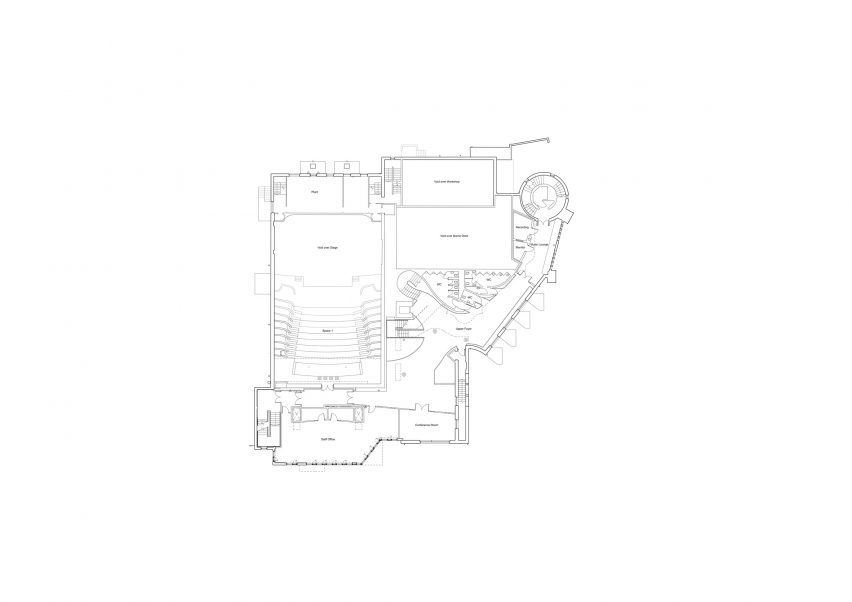 First floor plan of Sheppard Robson's Contact theatre renovation