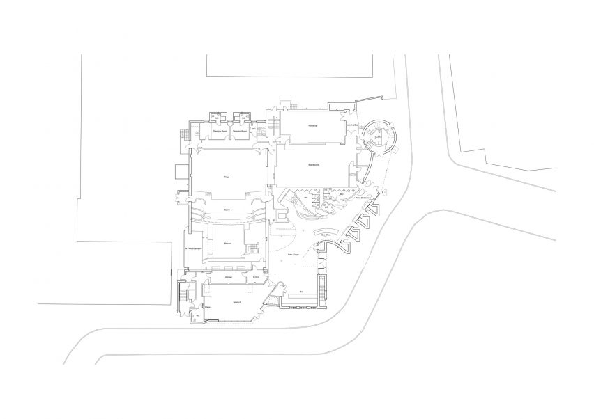 Ground floor plan of Sheppard Robson's Contact theatre renovation