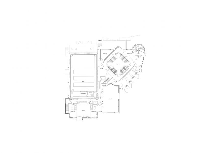 Second floor plan of Sheppard Robson's Contact theatre renovation