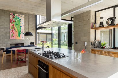 Inside of Courtyard House for Two Boys