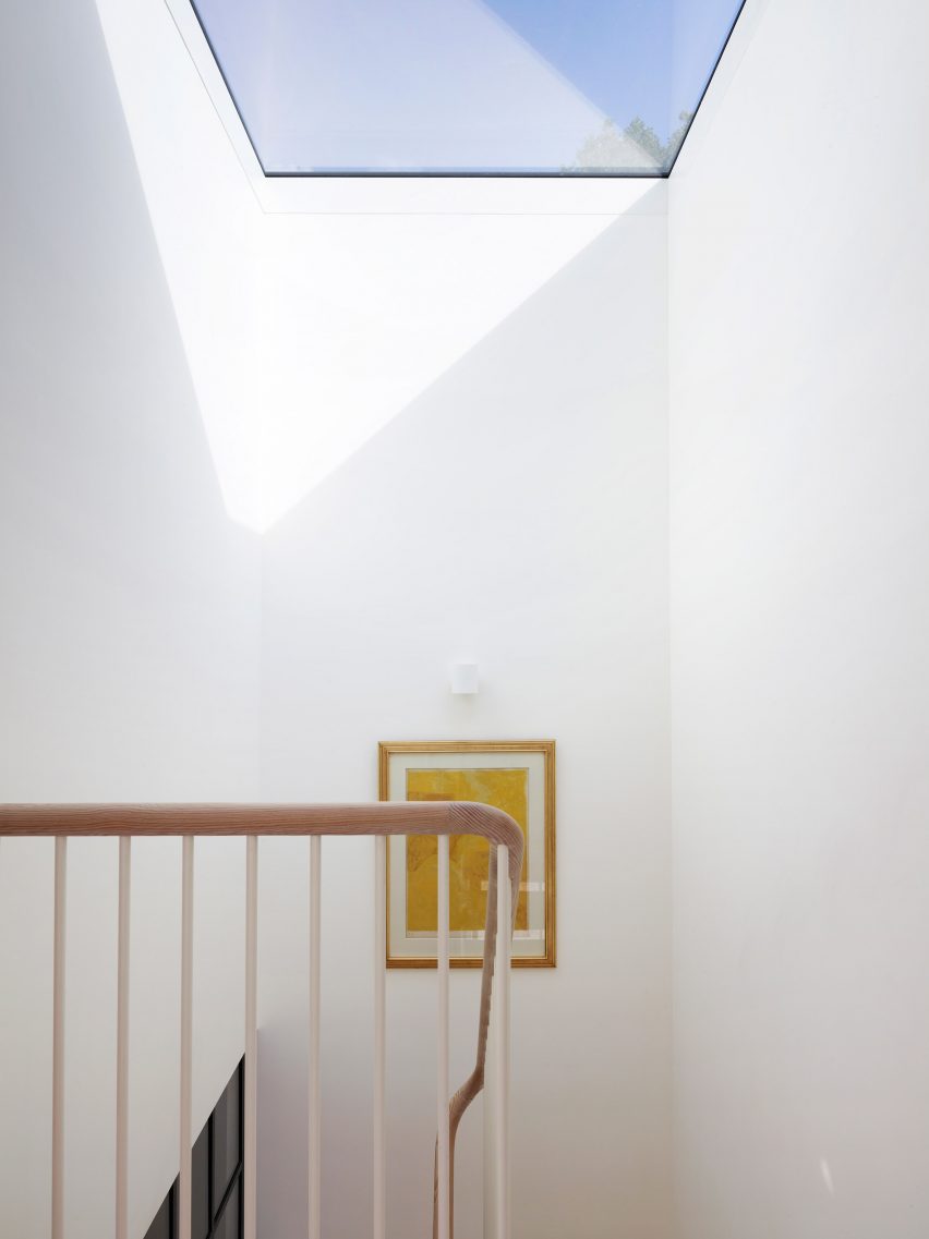 Staircase inside Danish Mews House by Neil Dusheiko Architects