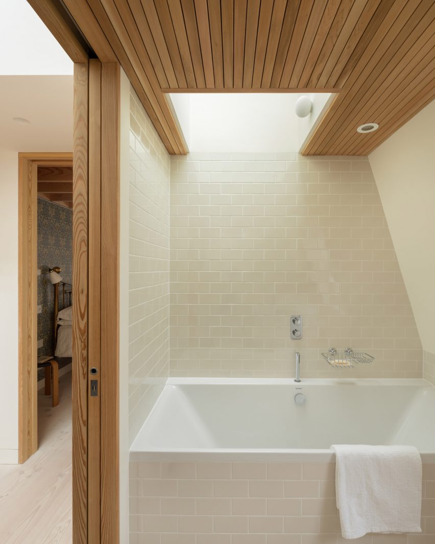 Bathroom interior of Danish Mews House by Neil Dusheiko Architects