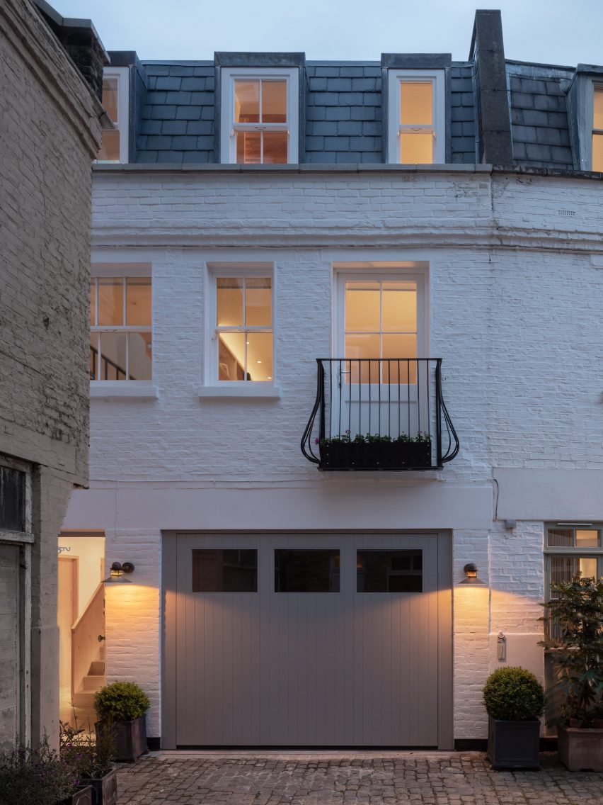 Exterior of Danish Mews House by Neil Dusheiko Architects