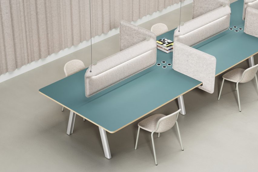 Big modular table system by De Vorm