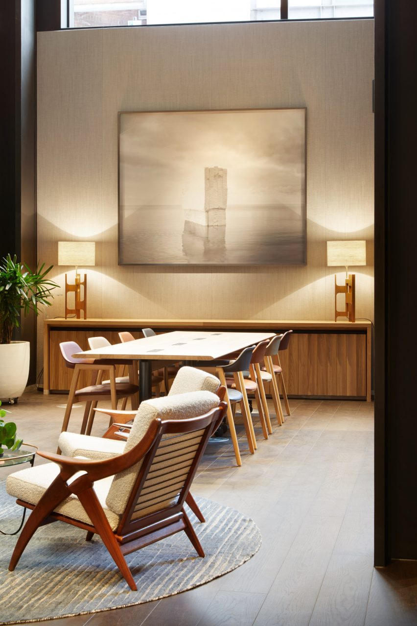 Lounge areas in DL/78 workspace designed by MSMR Architects for Derwent London's 80 Charlotte Street