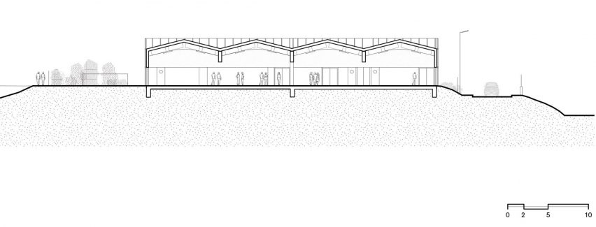 Section of Orly Festival Hall by Graal Architecture