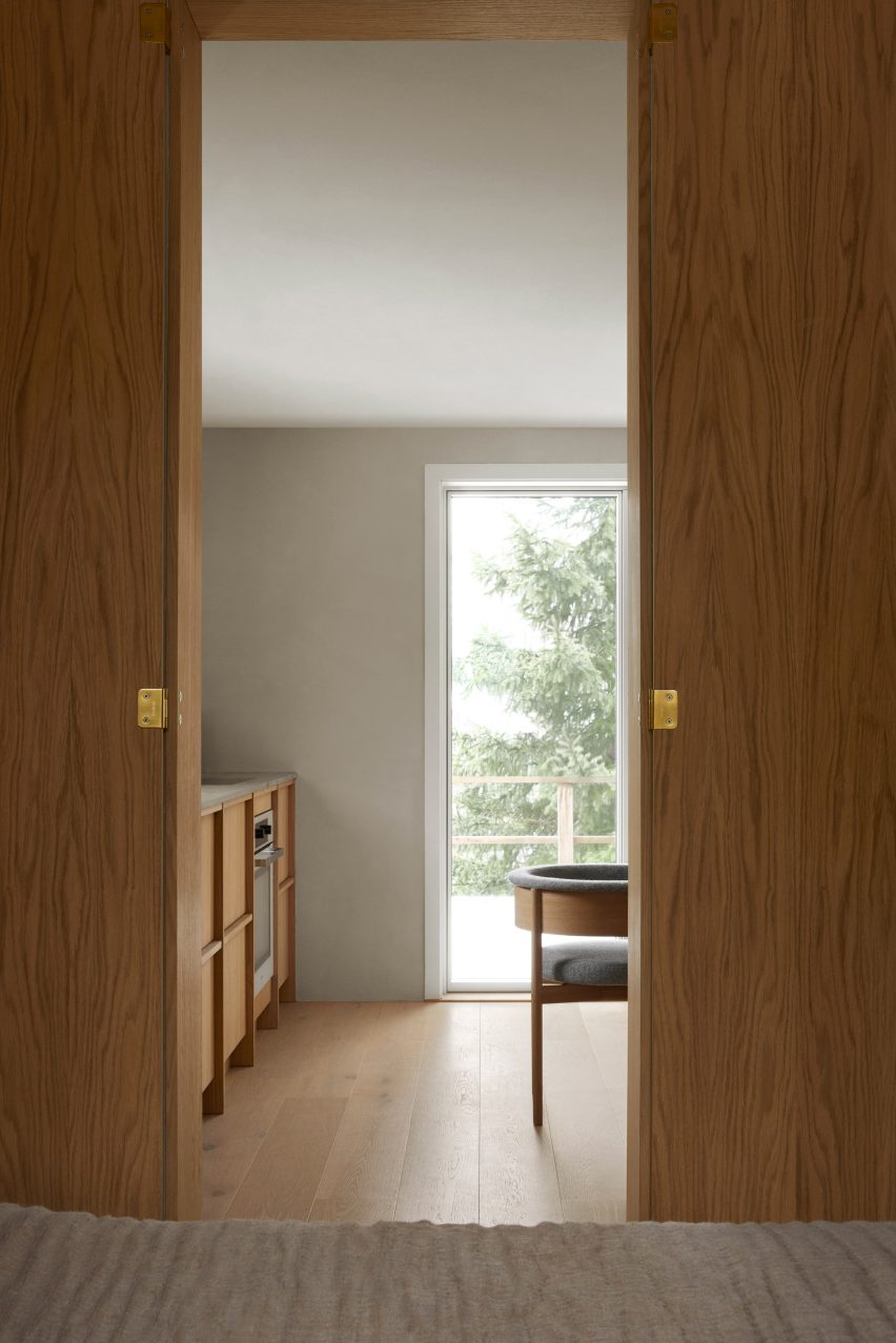 Minimal interiors of forest retreat designed by Norm Architects