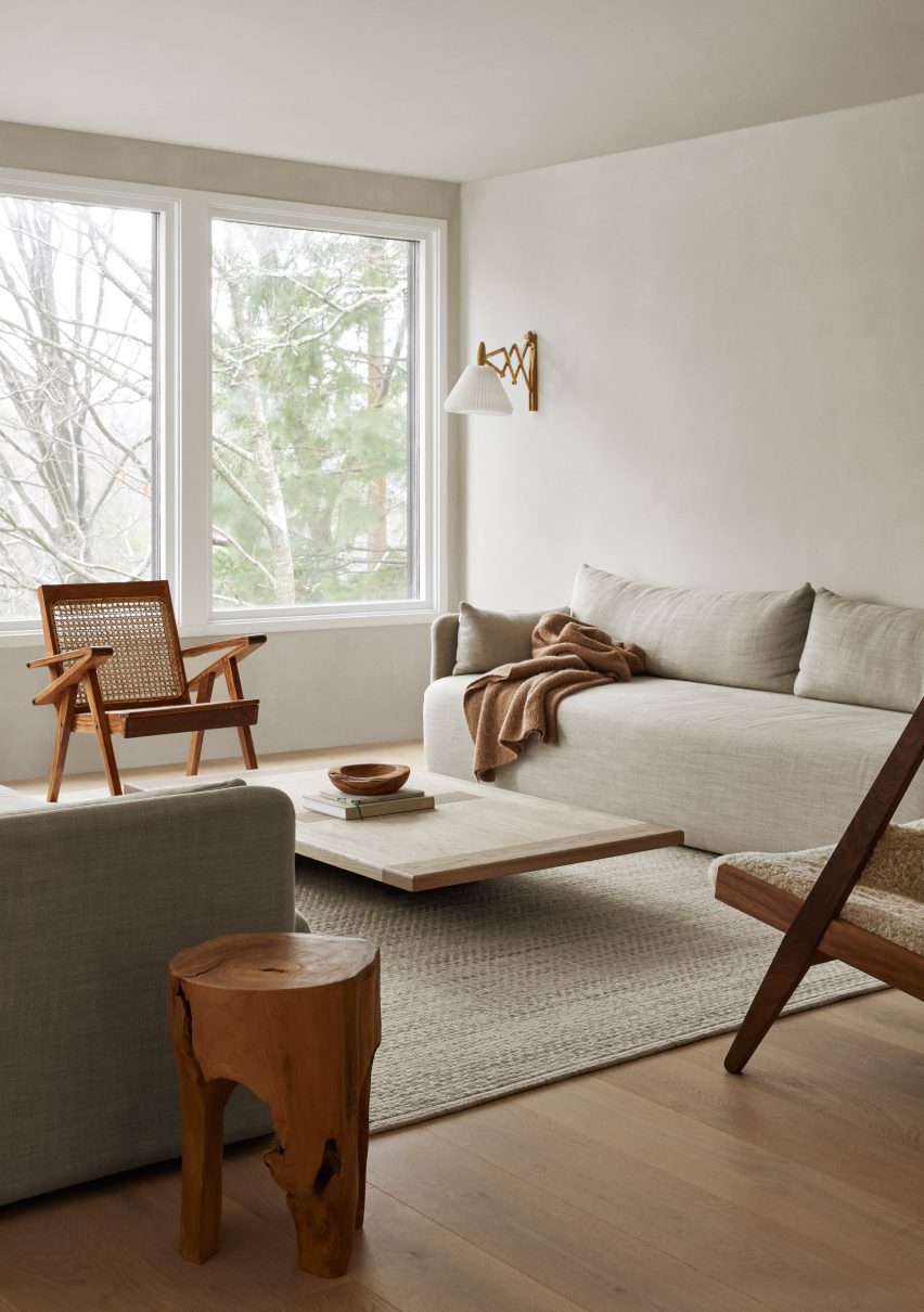 Minimal interiors of forest retreat designed by Norm Architects
