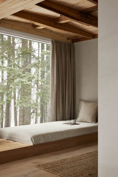 Minimal interiors of forest retreat designed by Norm Architects